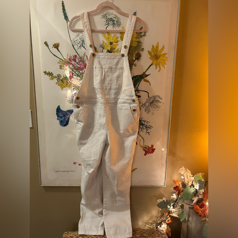 Anthropologie/ Pilcor white overalls